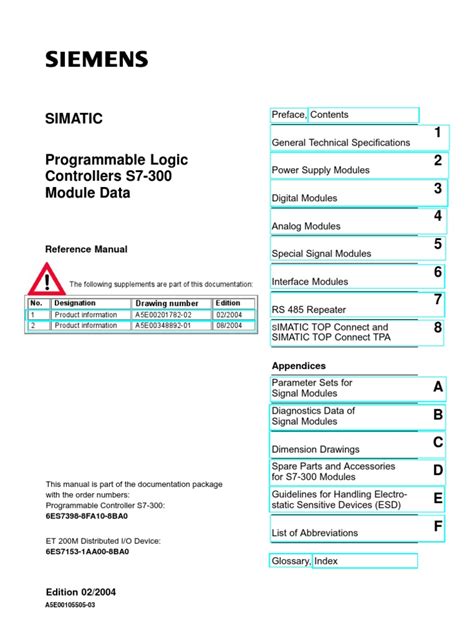 S7-300 - Module Specifications | Central Processing Unit | Parameter ...