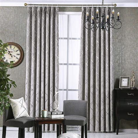 Modern Grey High Blackout Curtains Window Shade For Living Room – DIHINHOME Home Textile