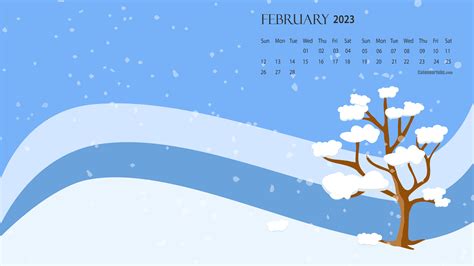 February 2023 Desktop Wallpaper Calendar - CalendarLabs