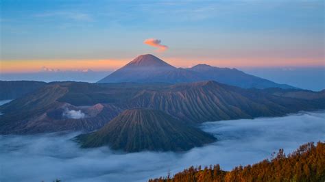 wallpaper volcano, mountains, bromo tengger semeru national park ...