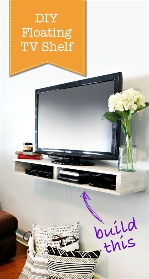 How to Build a Floating TV Shelf - Pretty Handy Girl Wall Mount Tv Shelf, Tv Wall Shelves, Wall ...