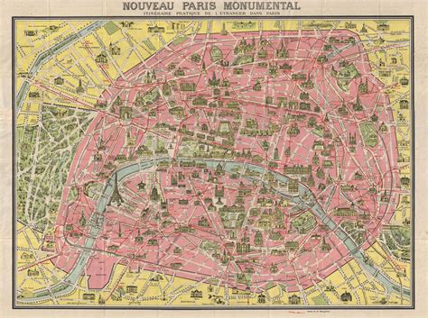 PARIS I Old Maps of Paris - Year 1920 | Paris map, Paris map ...