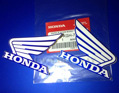 Honda wing Logo Vinyl Decal Car Gas Tank Sticker Motorcycle 80MM White ...