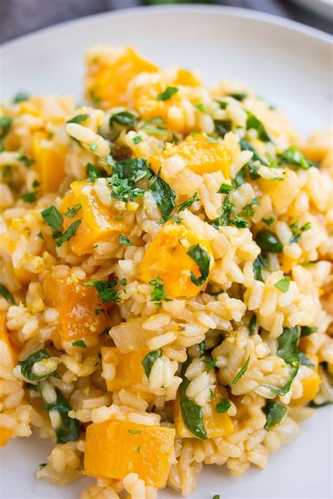 Vegan Risotto with Roasted Butternut Squash - Nora Cooks