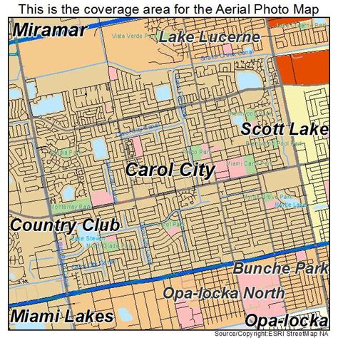 Aerial Photography Map of Carol City, FL Florida