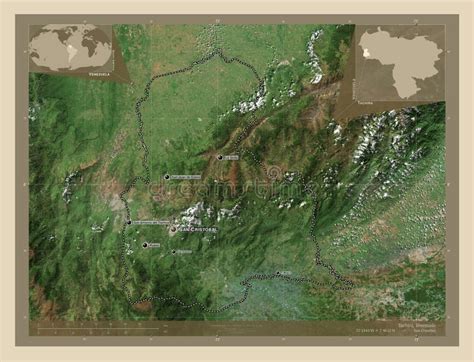 Tachira, Venezuela. High-res Satellite. Labelled Points of Citie Stock ...