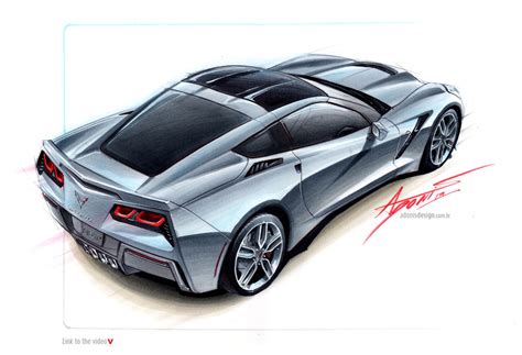 Corvette Stingray Sketch at PaintingValley.com | Explore collection of ...