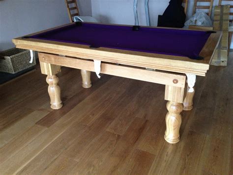 Pool Dining Table - 6ft in Oak / Purple - Snooker & Pool Tables