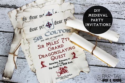 DIY Medieval Party Invitation - Party Like a Cherry