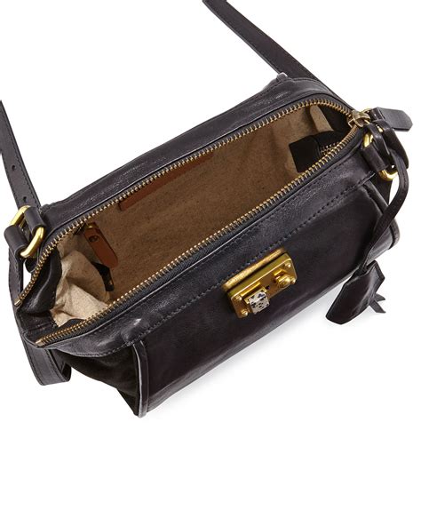 Etienne aigner Epic Leather Shoulder Bag in Black | Lyst