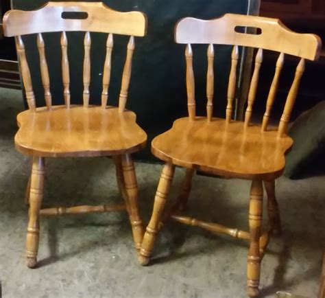 UHURU FURNITURE & COLLECTIBLES: SOLD Colonial Maple Dining Chairs - $20 ...