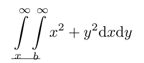 math-mode,vertical-alignment – How to Align Limits of Double Integrals in LaTeX – Math Solves ...