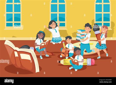 school kids in classroom characters Stock Vector Image & Art - Alamy