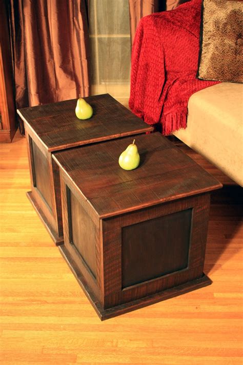 Storage Cube Coffee Table Reclaimed Wood Rustic