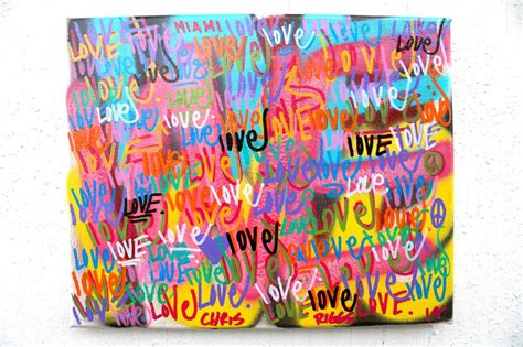 ORIGINAL Street Art Abstract Graffiti Word Colorful Modern Contemporary Love Art Canvas - Etsy