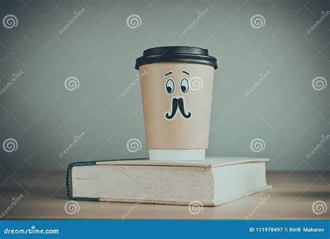 Cute Cup of Coffee and a Book Stock Image - Image of book, food: 111978497