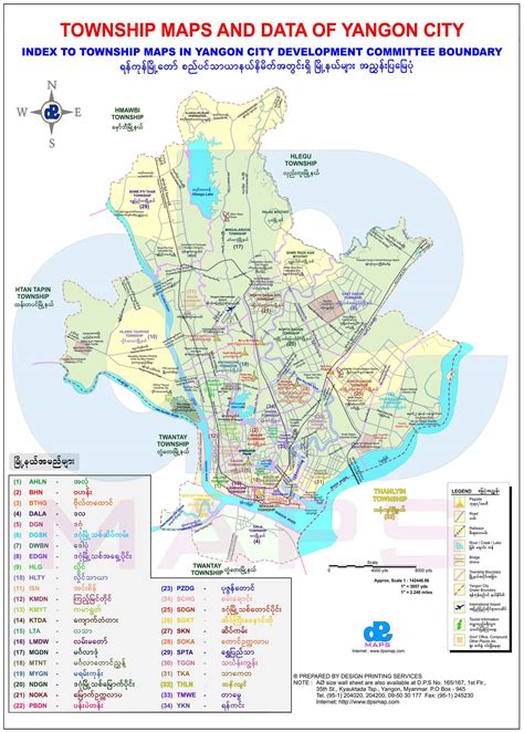 Yangon District Map