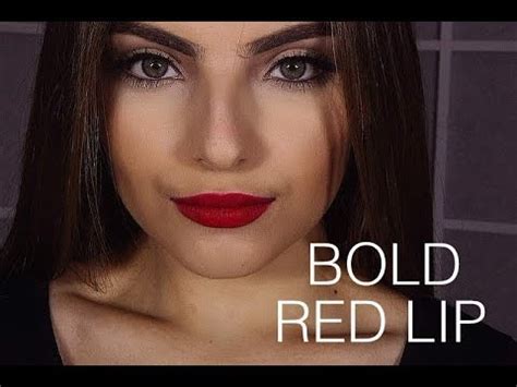 Bold Red Lip Makeup Tutorial - YouTube