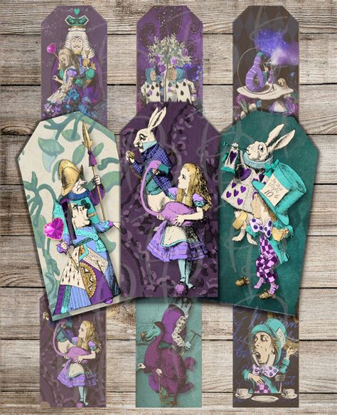 Alice in Wonderland Tags Wonderland Favor Tags Holiday Tags - Etsy