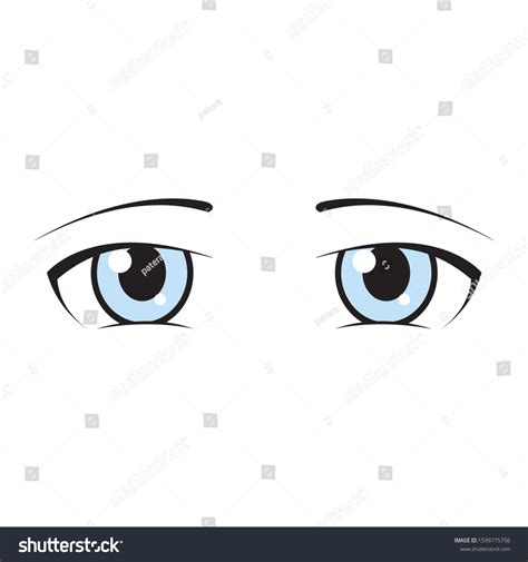 Sad Eyes Anime Manga Drawing Stock Vector (Royalty Free) 1599775756 | Shutterstock