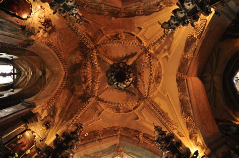 Artful ceiling in Kutná Hora's skull church - cc0.photo