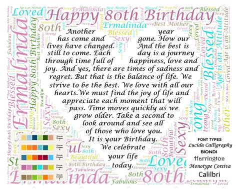 80th birthday Poems