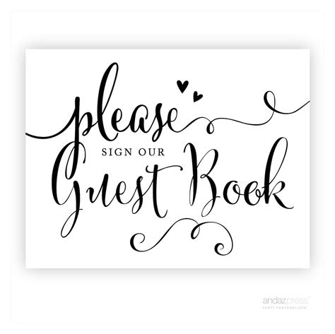 Free Printable Photo Guest Book Sign Template - Printable Templates