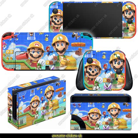 Nintendo Switch OLED skins 007 - MARIO - Awesome Stickers UK