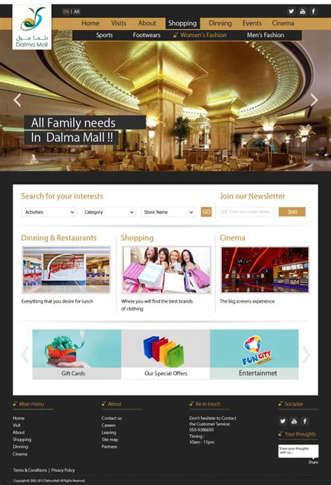 Dalma Mall Website on Behance