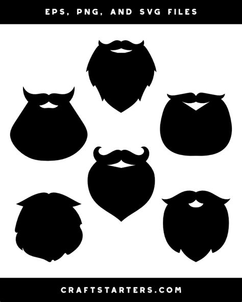 Santa Claus Beard Silhouette Clip Art