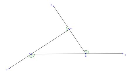 geometry - Proof of the Exterior Angle Theorem - Mathematics Stack Exchange