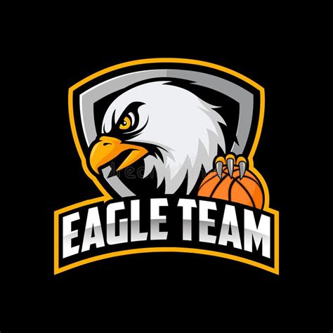 Basketball Logo Team with Eagle Head Illustration Stock Vector - Illustration of modern ...