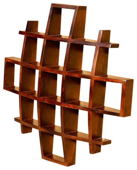 Contemporary Wood Display Wall Hanging Shelves Decor Curio Shadow Boxes ...