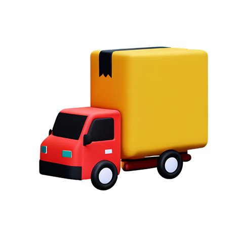 3d colorful delivery car deliver cardboard boxes 28027778 PNG