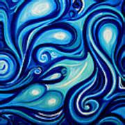 Best Choice Art AWARD Little Mermaid Blue Original Abstract Oil ...