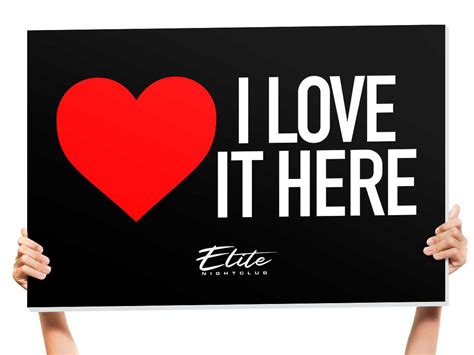 I Love It Here Bottle Service Sign – Nightclub Signs