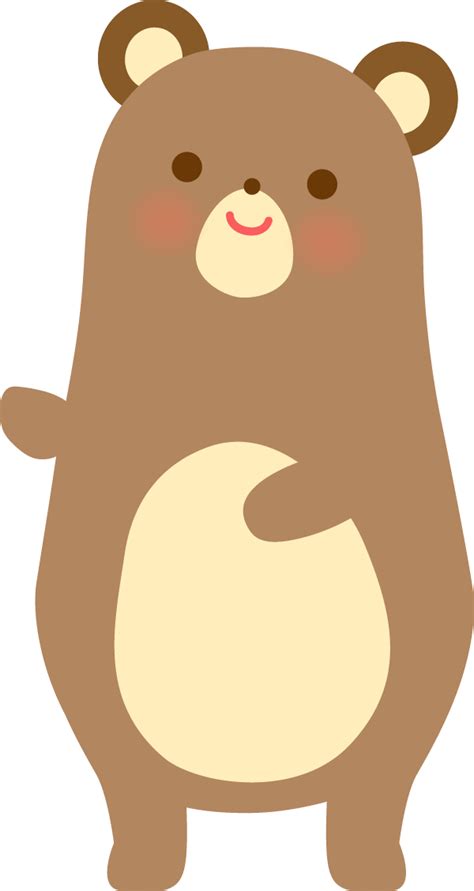 かわいいクマの動物イラスト | 園だより、おたよりで使えるかわいいイラストの無料素材集【イラストだより】