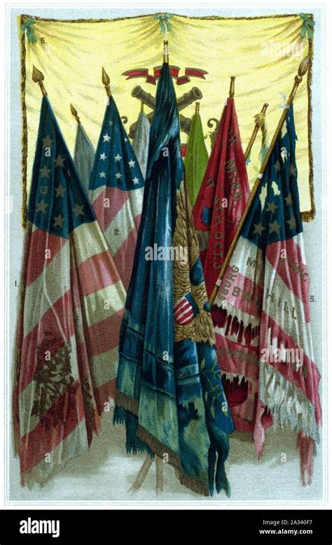 Famous Union Battle Flags 3 Stock Photo - Alamy