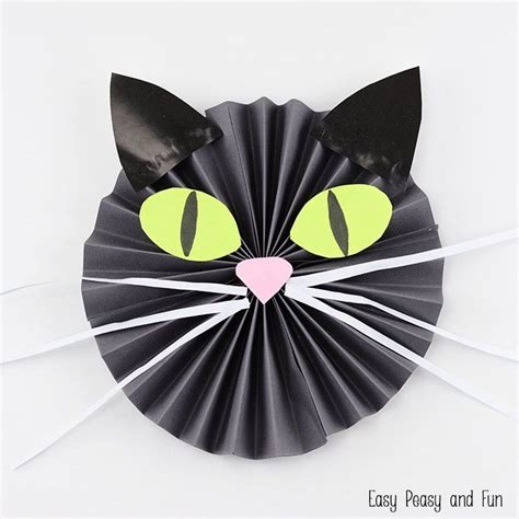 Black Cat Paper Craft - Easy Peasy and Fun #catsdiypaper | Paper cat craft, Halloween arts and ...