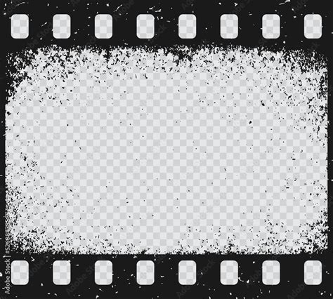 Old grunge movie film strip, vintage filmstrip vector texture. Celluloid reel frame, photo ...