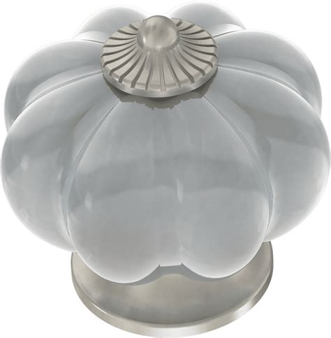 Mainstays 1-1/2" (38mm) Melon Ceramic Kitchen Cabinet Knob, Furniture Drawer Knobs, Gray, 2-Pack ...