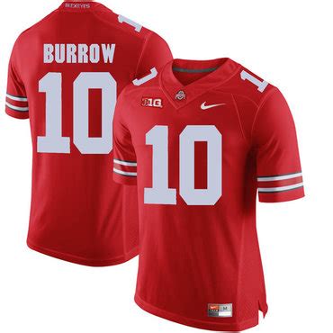 Ohio State Buckeyes 10 Joe Burrow Red College Football Jersey on sale ...