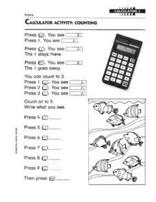 Calculator Activity: Counting 3rd - 4th Grade Worksheet | Lesson Planet