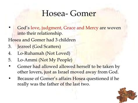 a poem written in two languages with the words hosea - gomer