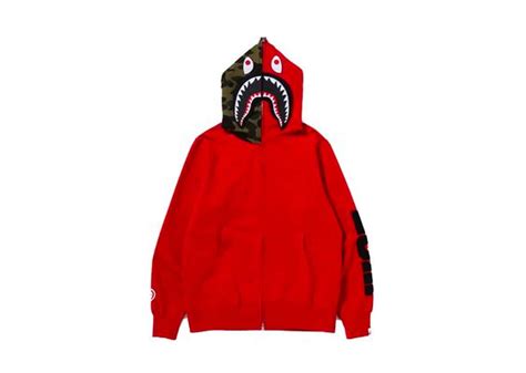 Buy BAPE Shark Full Zip Hoodie Red Online in Australia | KickSTW