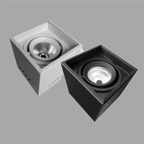 Square Round COB LED Downlights 12W Surface Mounted LED Ceiling Lamps Spot Light LED Downlights ...