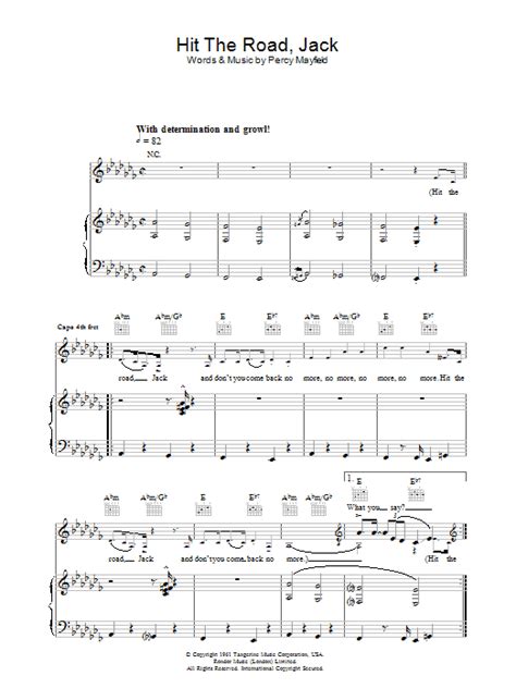 Hit The Road Jack | Sheet Music Direct