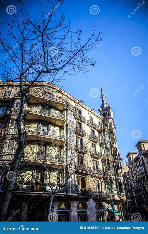 Modernism Architecture in Eixample District Editorial Image - Image of ...