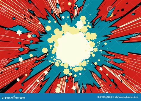 Comic Book Explosion Background. Pop Art Style. Vector Illustration - Ai Generated Stock ...