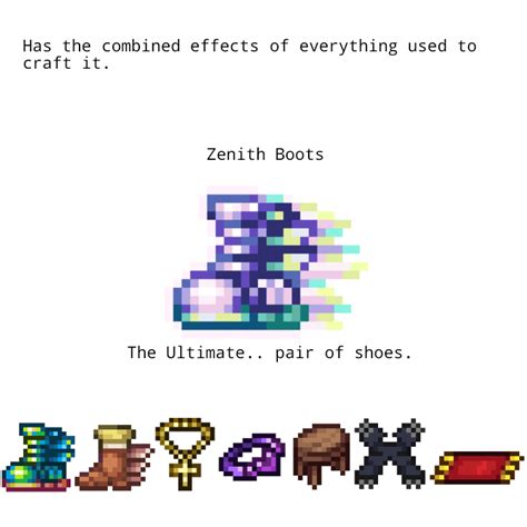 Zenith Boots I made. : r/Terraria